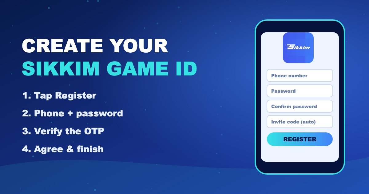 Sikkim Game register account steps